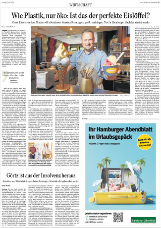 Article: Wie Plastik, nur öko: Ist das der perfekte Eislöffel? (Hamburger Abendblatt)