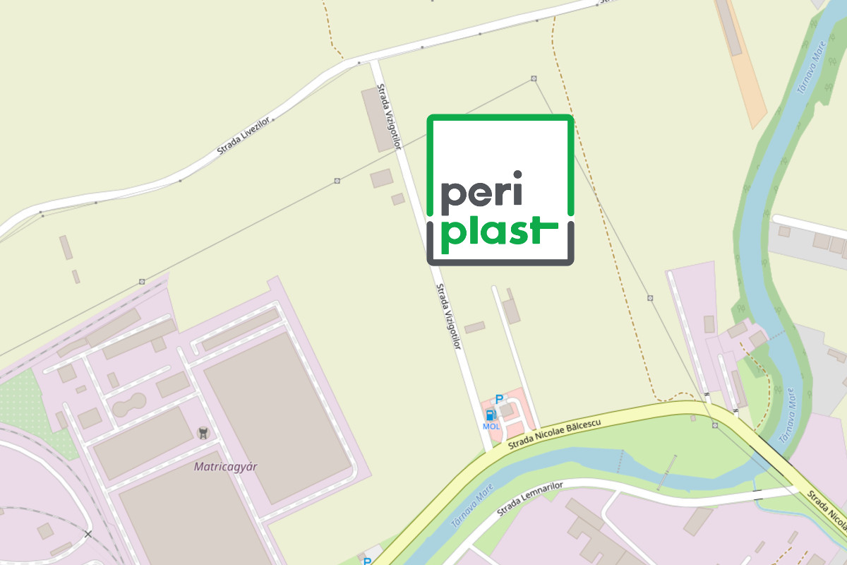 Map with location of periplast in Odorheiu Secuiesc