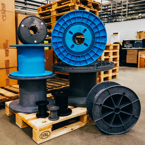 Large spools for cables, wires and glass fiber - periplast